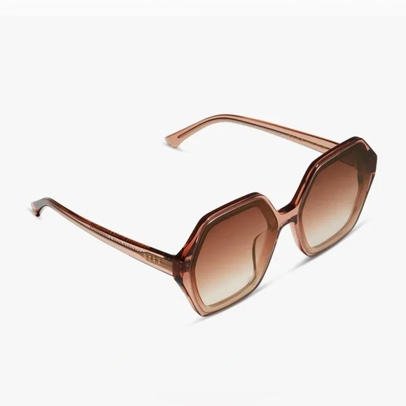 Diff Eyewear Brown Hexagonal Sunglasses - Picture 4 of 8